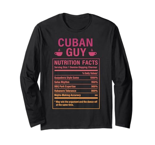 Lustiger kubanischer Kerl stolze Männer mit kubanischen Wurzeln Langarmshirt von Cuban Humor Gifts for Cuban Men