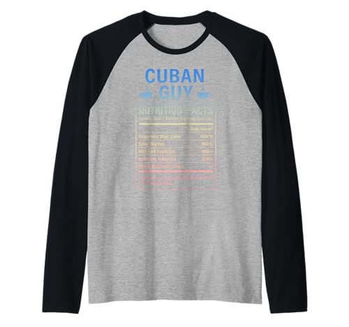 Lustiger kubanischer Kerl stolze Männer mit kubanischen Wurzeln Raglan von Cuban Humor Gifts for Cuban Men