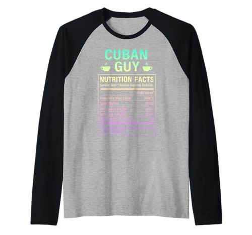 Lustiger kubanischer Kerl stolze Männer mit kubanischen Wurzeln Raglan von Cuban Humor Gifts for Cuban Men