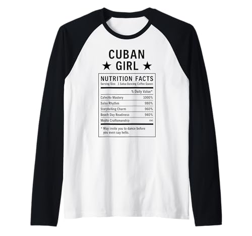 Lustiges kubanisches Mädchen, stolze Frauen mit Kubawurzeln Raglan von Cuban Humor Gifts for Women of Cuba