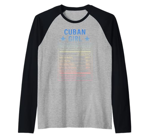 Lustiges kubanisches Mädchen, stolze Frauen mit Kubawurzeln Raglan von Cuban Humor Gifts for Women of Cuba