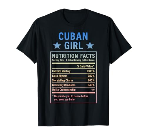 Lustiges kubanisches Mädchen, stolze Frauen mit Kubawurzeln T-Shirt von Cuban Humor Gifts for Women of Cuba