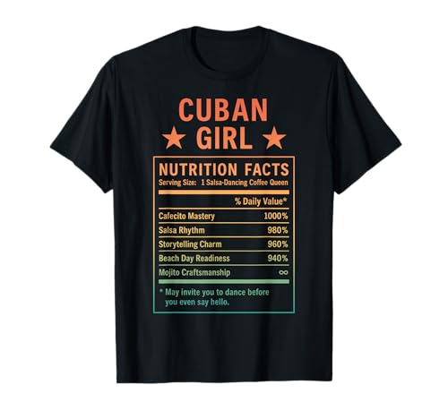 Lustiges kubanisches Mädchen, stolze Frauen mit Kubawurzeln T-Shirt von Cuban Humor Gifts for Women of Cuba