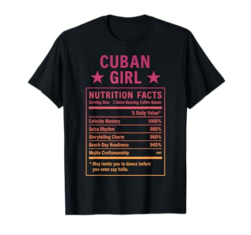 Lustiges kubanisches Mädchen, stolze Frauen mit Kubawurzeln T-Shirt von Cuban Humor Gifts for Women of Cuba