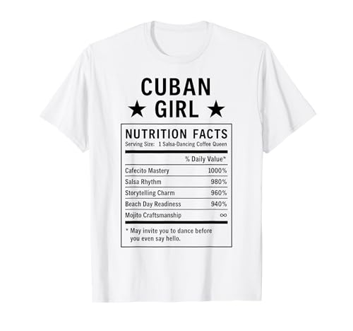 Lustiges kubanisches Mädchen, stolze Frauen mit Kubawurzeln T-Shirt von Cuban Humor Gifts for Women of Cuba