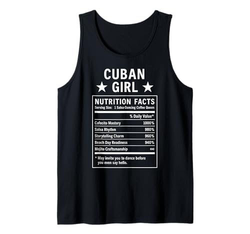 Lustiges kubanisches Mädchen, stolze Frauen mit Kubawurzeln Tank Top von Cuban Humor Gifts for Women of Cuba