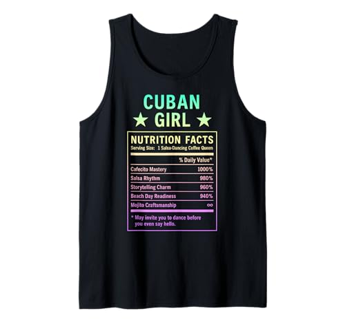 Lustiges kubanisches Mädchen, stolze Frauen mit Kubawurzeln Tank Top von Cuban Humor Gifts for Women of Cuba