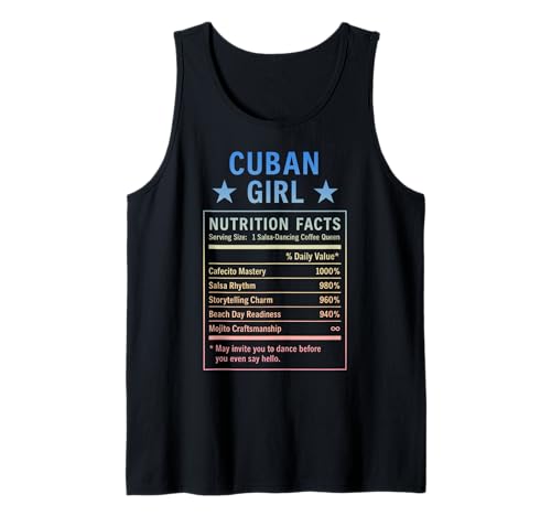 Lustiges kubanisches Mädchen, stolze Frauen mit Kubawurzeln Tank Top von Cuban Humor Gifts for Women of Cuba