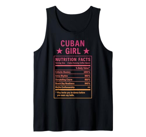 Lustiges kubanisches Mädchen, stolze Frauen mit Kubawurzeln Tank Top von Cuban Humor Gifts for Women of Cuba