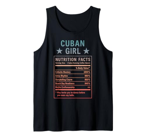 Lustiges kubanisches Mädchen, stolze Frauen mit Kubawurzeln Tank Top von Cuban Humor Gifts for Women of Cuba
