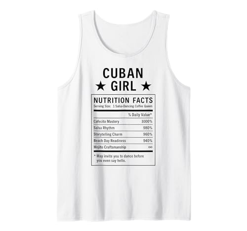 Lustiges kubanisches Mädchen, stolze Frauen mit Kubawurzeln Tank Top von Cuban Humor Gifts for Women of Cuba