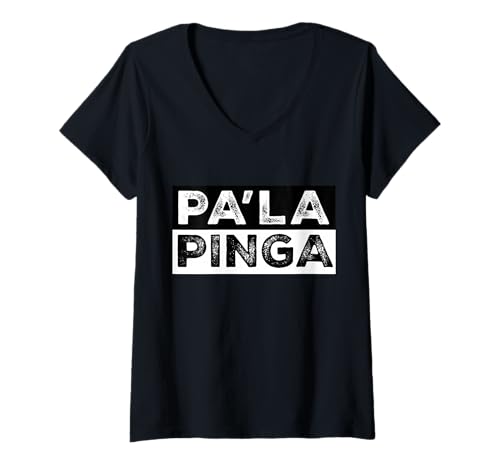 Damen Pa la Pinga Kuba Kubanischer Slang T-Shirt mit V-Ausschnitt Damen Pa la Pinga Kuba Kubanischer Slang T-Shirt mit V-Ausschnitt von Cuban Pinga