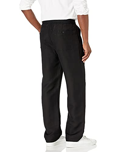 Cubavera Herren Drawstring Pant with Back Elastic Waistband Freizeithosen, schwarz, Medium x 32L von Cubavera