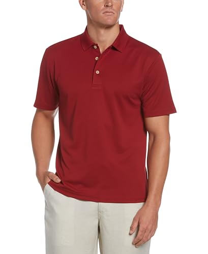 Cubavera Herren Essential Textured Performance Polo Polohemd, Fahrrad-Rot, XL von Cubavera