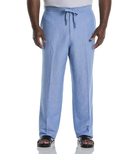 Cubavera Herren Linen-Blend Pants with Drawstring (Size Small-5x Big & Tall) Lässige Hose, Ashleigh Blue, XXL x 30L von Cubavera