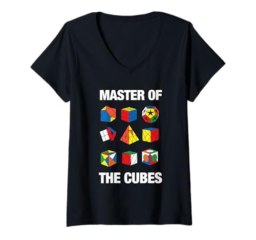 Damen Speed Cube Puzzle Cubing Der Meister der Würfel T-Shirt mit V-Ausschnitt Damen Speed Cube Puzzle Cubing Der Meister der Würfel T-Shirt mit V-Ausschnitt von Cube's Magic