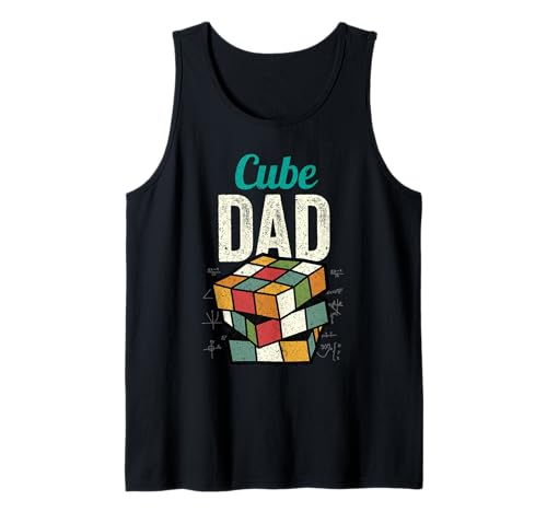 Herren Puzzlewürfel Dad Speed Cubing Tank Top von Cube's Magic