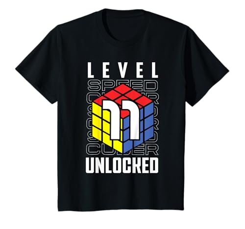 Puzzle Cube Speed Cubing Birthday Boy Level 11 freigeschaltet T-Shirt von Cube's Magic