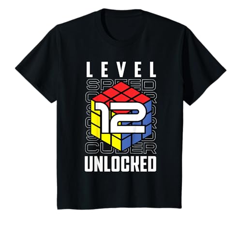 Puzzle Cube Speed Cubing Birthday Boy Level 12 freigeschaltet T-Shirt von Cube's Magic