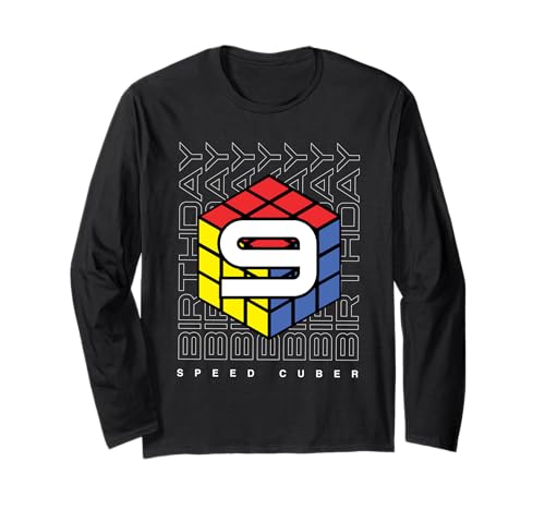 Puzzle Cube Speed Cubing Geburtstag Junge 9 Kinder Langarmshirt von Cube's Magic