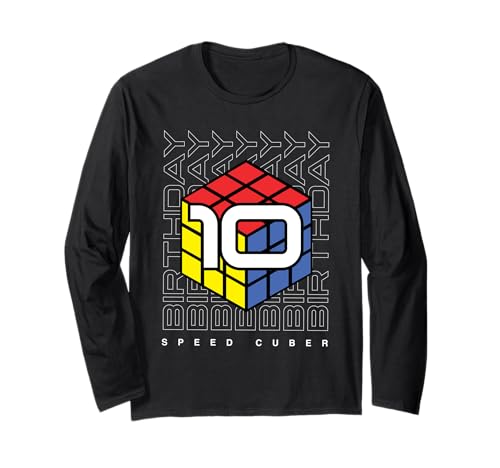 Puzzle Cube Speed Cubing Geburtstagskind für 10 Kinder Langarmshirt von Cube's Magic