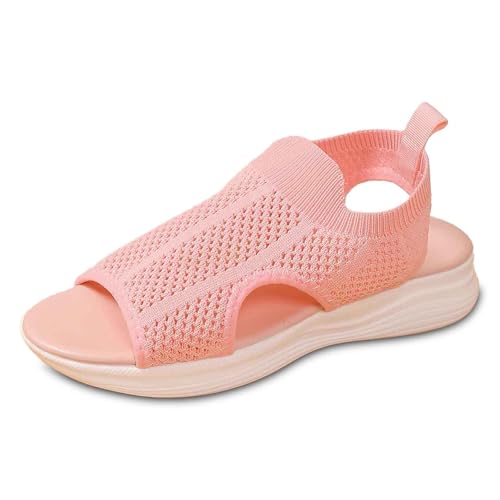 Cubinest Orthopädische Sandalen Damen Sommer Bequem Schuhe Breite Füße Atmungsaktiv Sommerschuhe Mit Weichem Fußbett Waschbare Slingback Sport Plateau von Cubinest