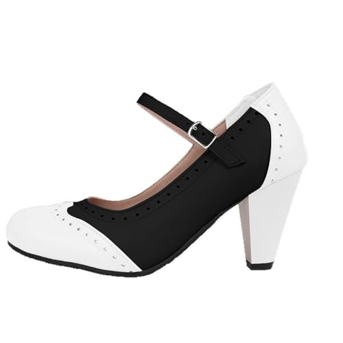 Cubinest Trachtenschuhe Damen Hohe Schuhe Absatz Pumps Elegant Sandaletten Absatzschuhe Blockabsatz Hackenschuhe Sandalen High Heels von Cubinest