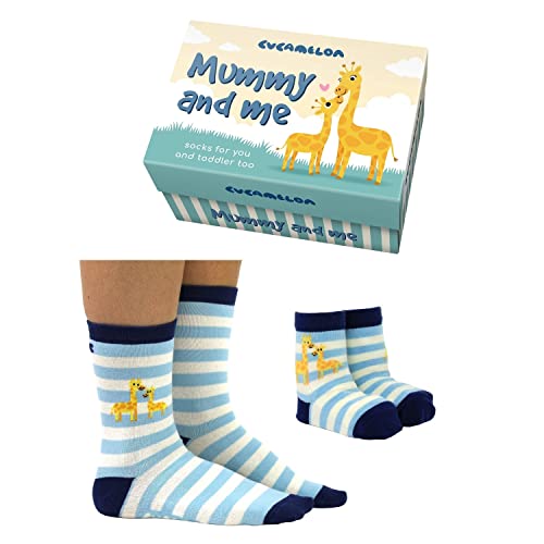 Cucamelon Mama Giraffen Socken für Mutter und Kind (2 Paar) - Strumpf von Cucamelon