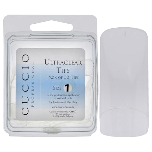 Cuccio Pro - Ultraclear Tips – 1 – für Frauen – Acrylnägel – 50 Stück von Cuccio