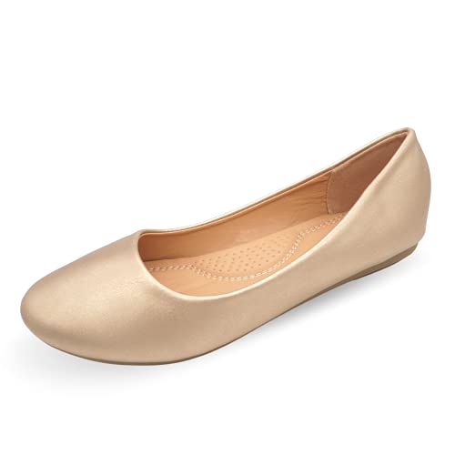 CucuFashion Ballerinas Damen - Ballerina Damen, Sommerschuhe Damen Ballerinas, Damen Schuhe Ballerina, Ballerina Schuhe, Flats Damen - Gold Größe 36 von CucuFashion