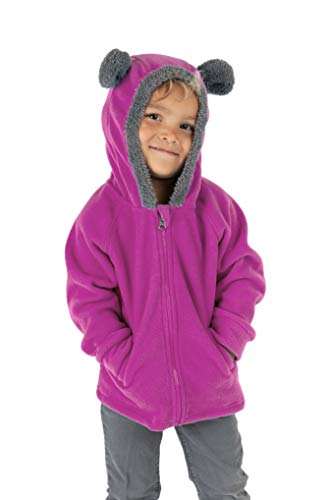 Cuddle Club Fleece Baby Jacke für Neugeborene und Kinder bis 5 Jahre - Baby Kleidung - Reißverschluss Jacke Kleinkind – Kind oder Baby Mädchen und Jungs – BearFleeceJacketPurple5T von Cuddle Club