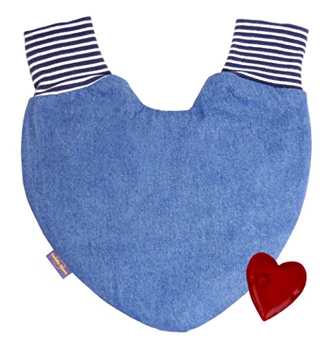 Cuddle Glove Denim Light Partnerhandschuhe zum Händchenhalten Pärchenhandschuh Paarhandschuhe - Das perfekte Geschenk mit Gel-Handwärmer bzw. Taschen-Handwärmer hellblau von Cuddle Glove