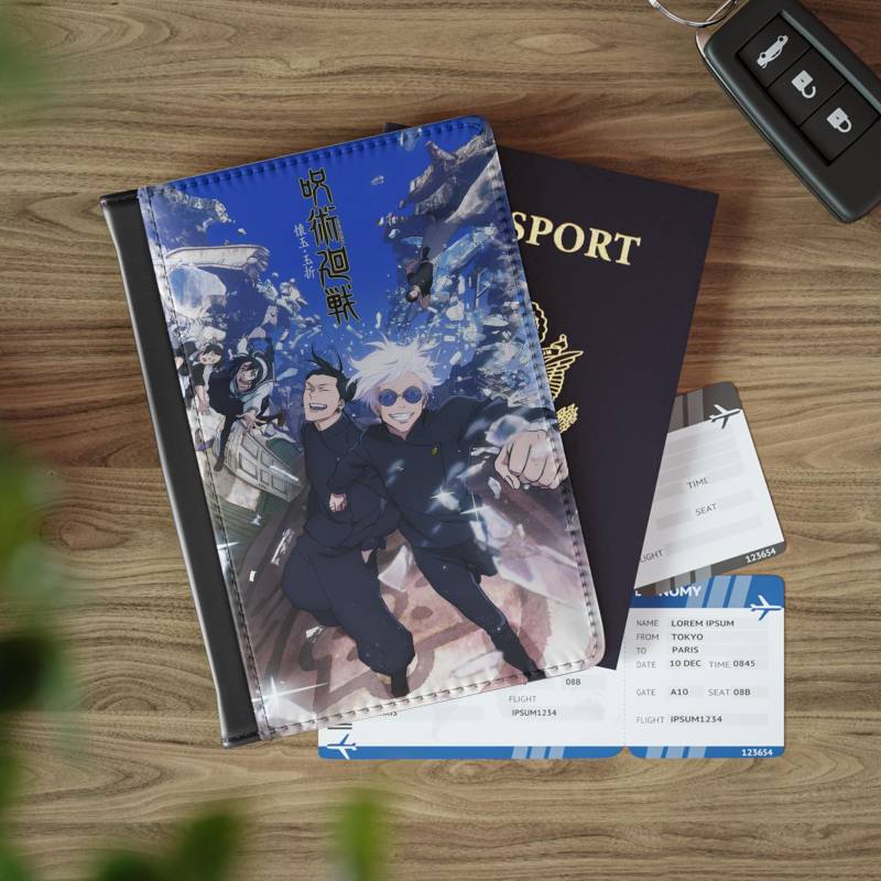 Anime Passport Cover, Geek Travel Accessory, Unique Gift For Travelers, Custom Holder, Merchandise von CuddleClubStudio