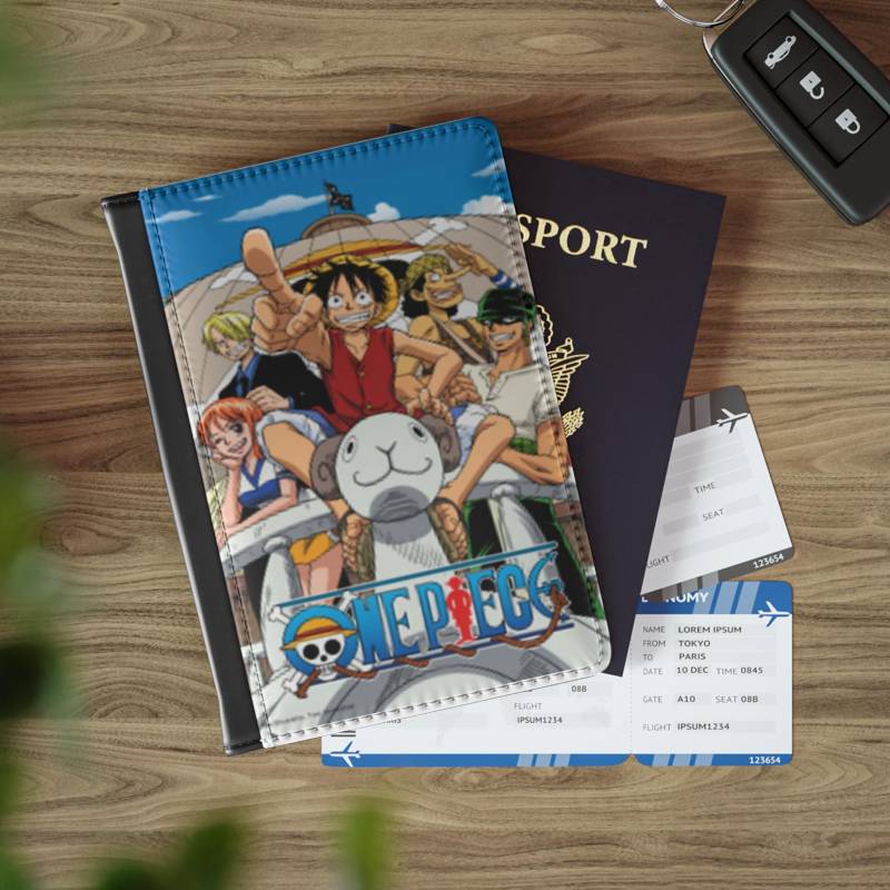 One Piece Travel Passport Cover, Anime Fan Gift, International Accessory, Unique Holder, Stylish Gear von CuddleClubStudio