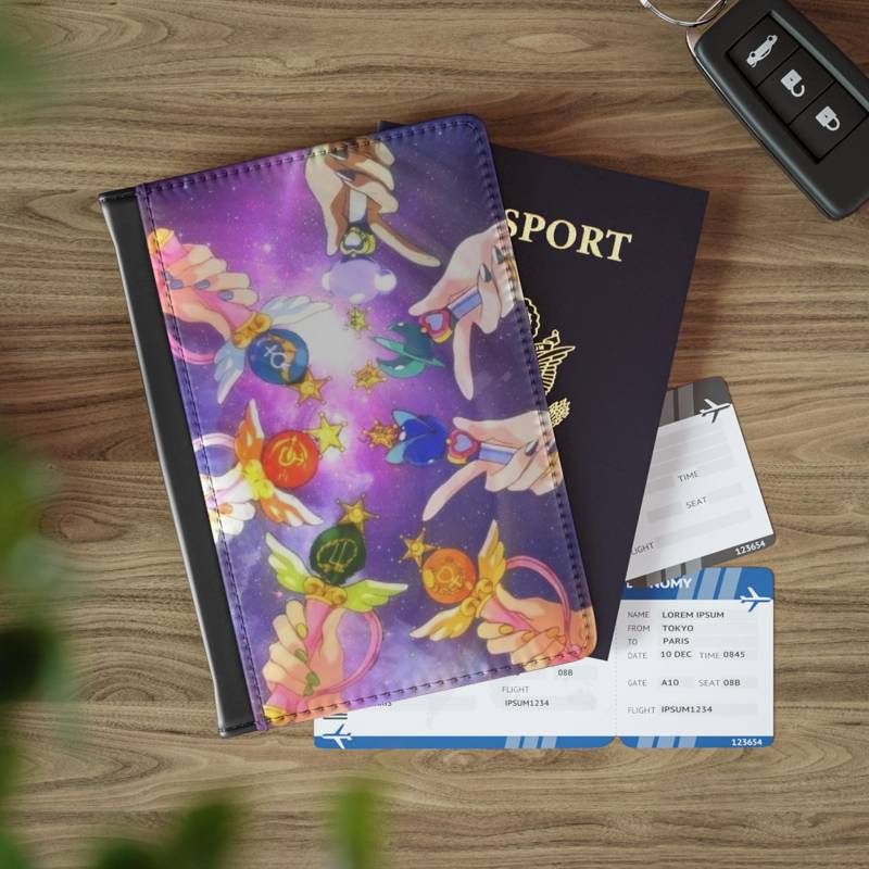 Sailor Moon -Inspired Passport Cover, Travel Accessories, Gift For Travelers, Unique Holder, Adventure Journal Cosplay [...] von CuddleClubStudio