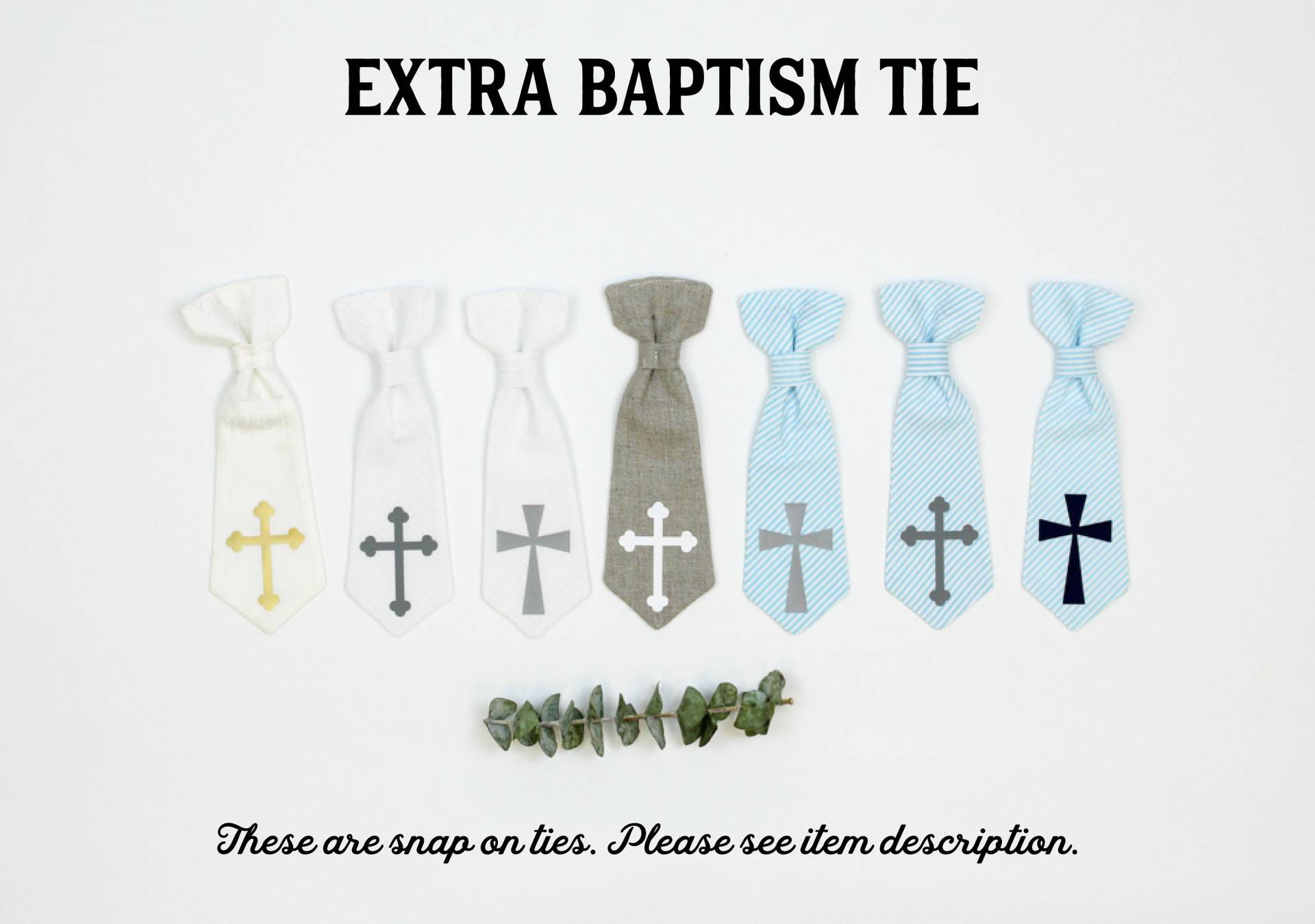 Extra Taufkreuz Babykrawatte. Cuddle Sleep Dream Snap On Krawatte, Keine Eigenständige Fliege Oder Krawatte. Neugeborene, Baby, Säugling, Kleinkind von CuddleSleepDream