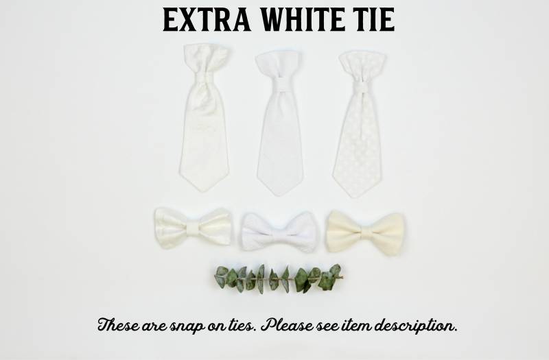 Extra Weisse Sahne Babykrawatte. Cuddle Sleep Dream Snap On Krawatte, Keine Eigenständige Fliege Oder Krawatte. Neugeborene, Baby, Säugling von CuddleSleepDream