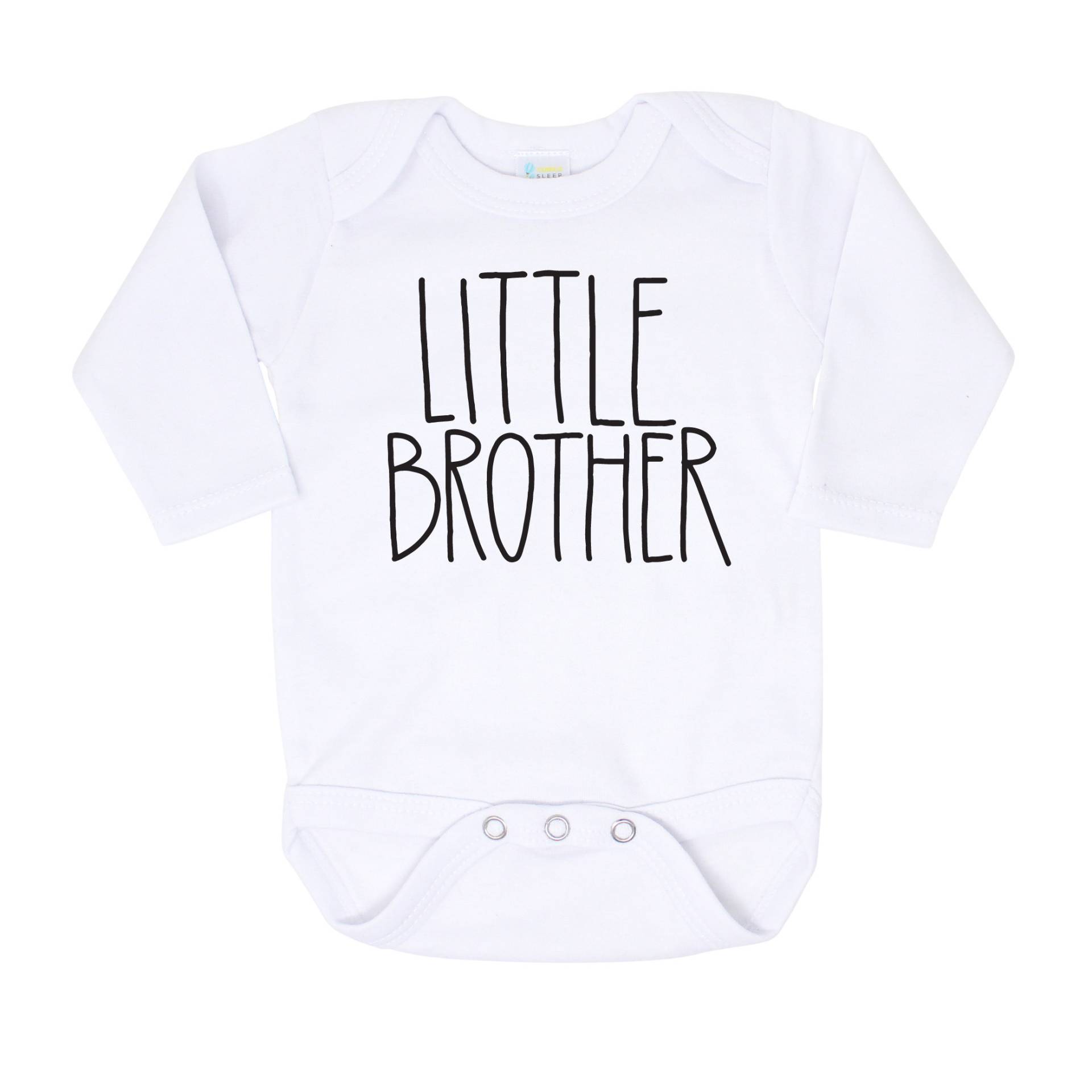 Little Brother Bodysuit, Caps Im Farmhausstil, Schwarz Schriftzug von CuddleSleepDream