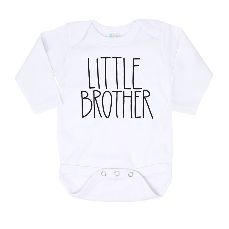 Little Brother Bodysuit, Caps Im Farmhausstil, Schwarz Schriftzug von CuddleSleepDream