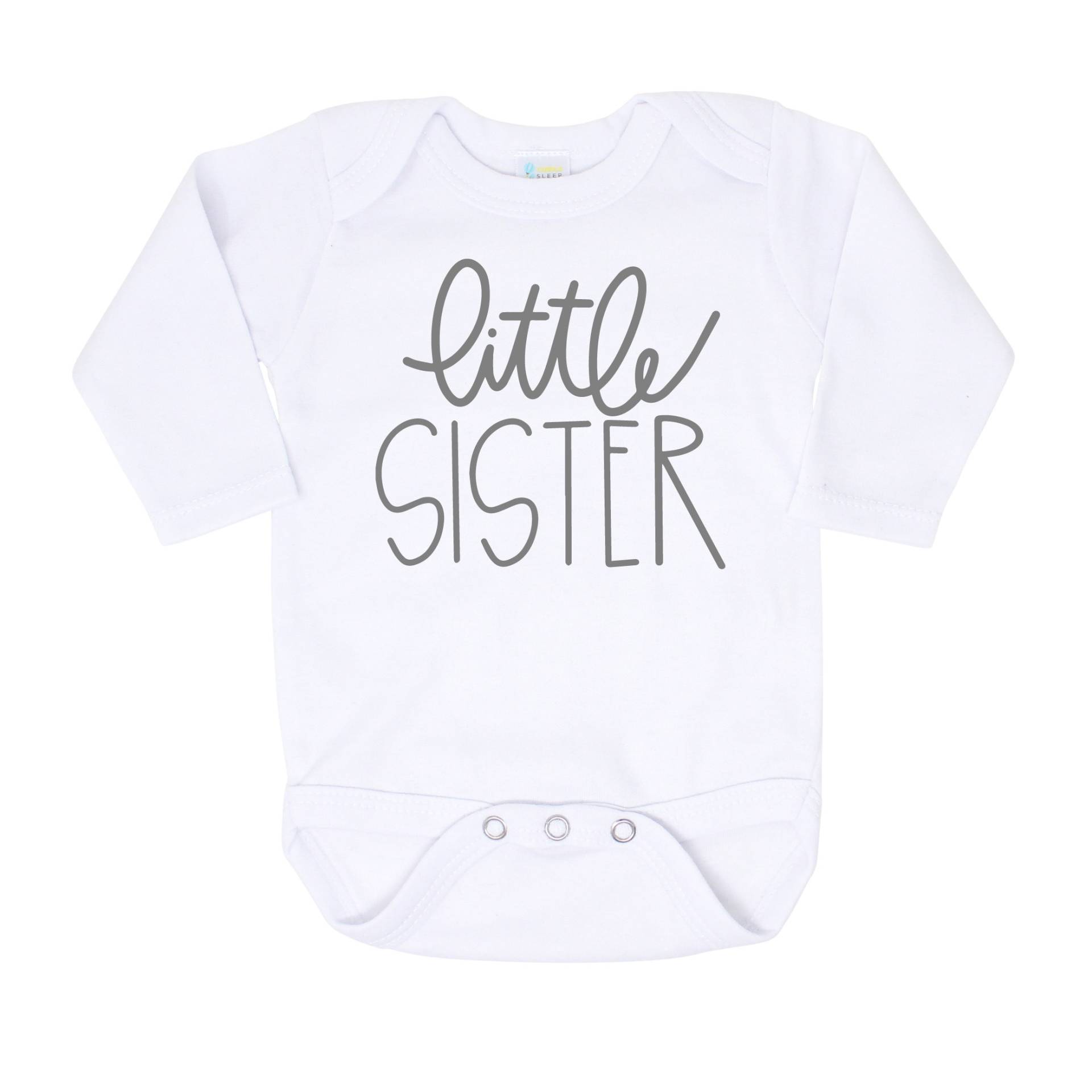 Little Sister Bodysuit, Schrift, Hellgraue Schrift von CuddleSleepDream