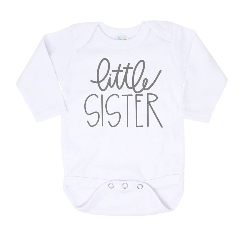 Little Sister Bodysuit, Schrift, Hellgraue Schrift von CuddleSleepDream