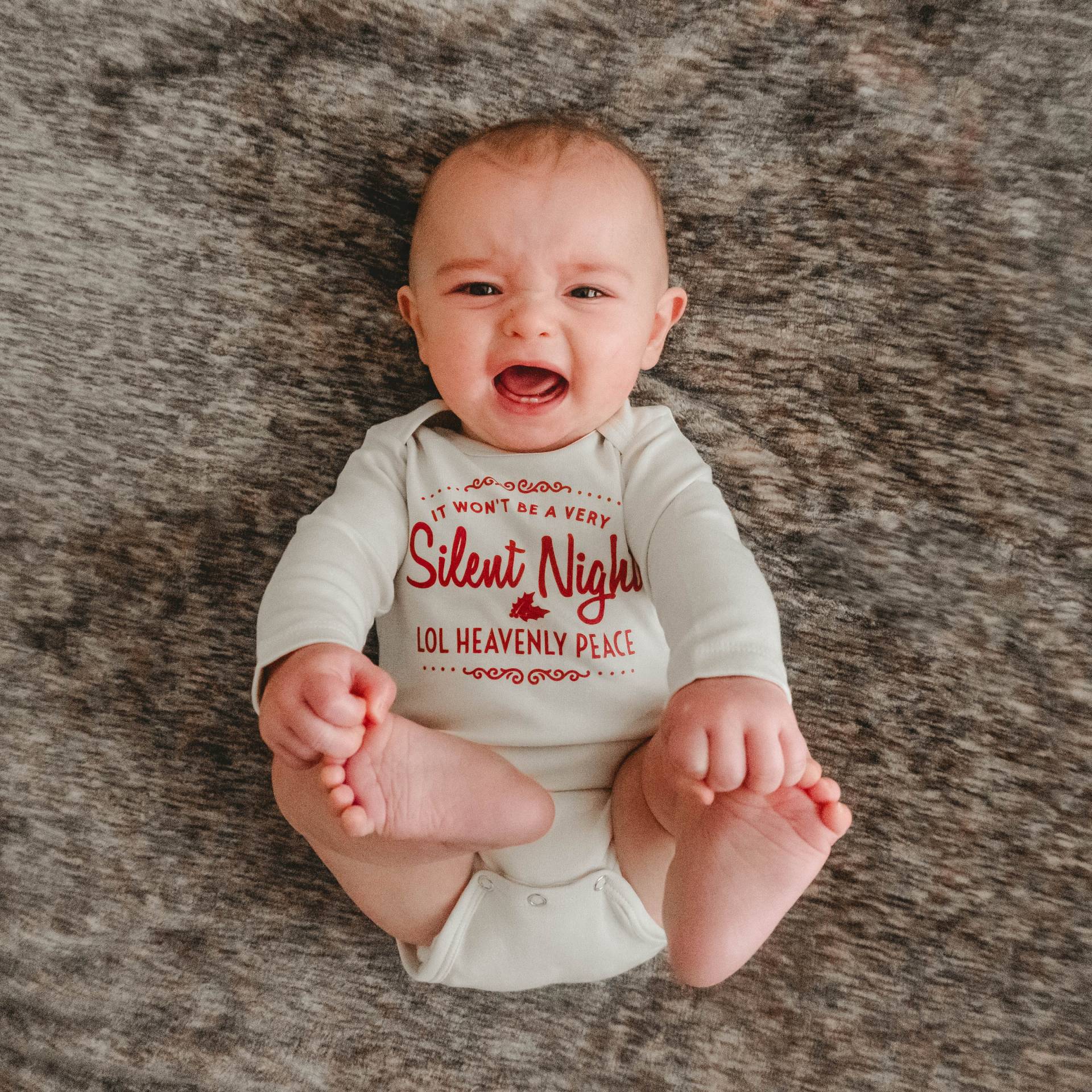 Lustige Weihnachten Outfit Für Baby Boy Oder Girl. Keine Stille Nacht. Neugeborenen Junge 1. Body. Weihnachtshose von CuddleSleepDream