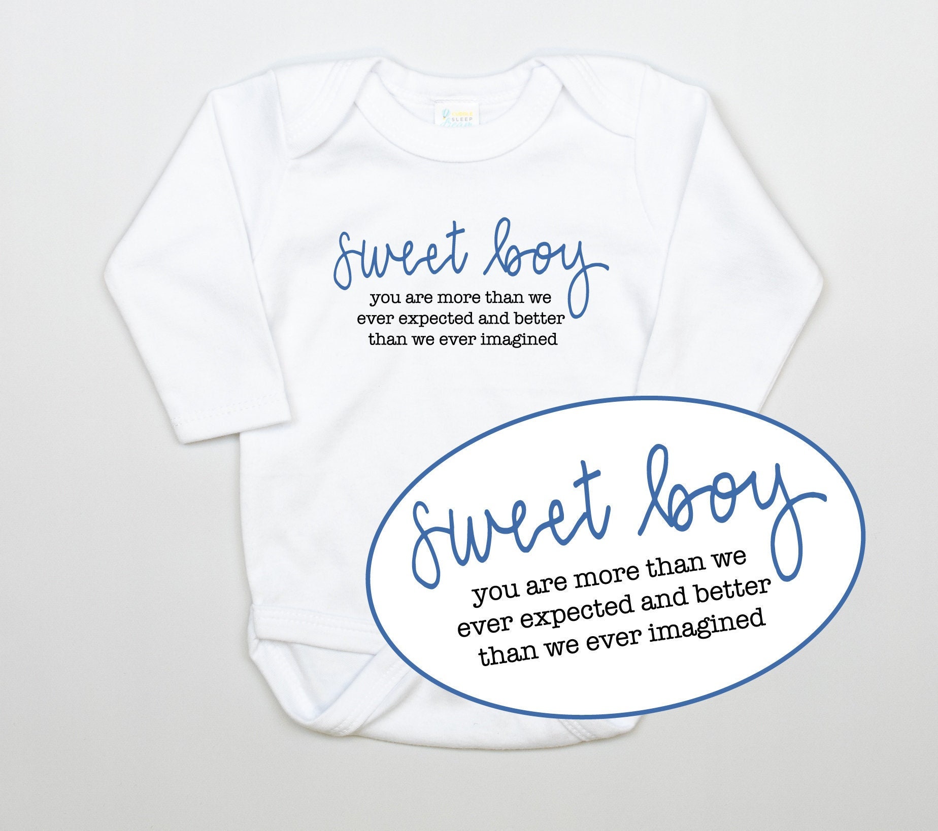 Neugeborenen Jungen Body. Baby-Dusche-Geschenk. Nach Hause Kommen Outfit. New Baby Süßer Junge Du Bist Mehr. Kleiner Junge. Outfit Zum Mitnehmen von CuddleSleepDream