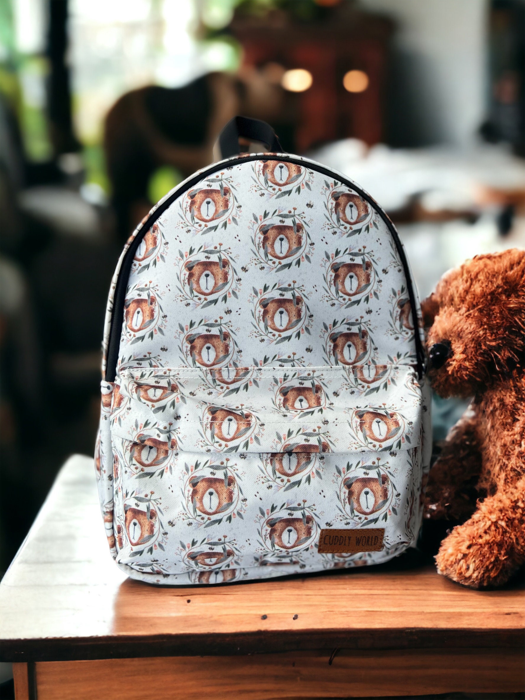 Greezly Bär Schulrucksack, Kleinkinder Rucksack, Top Griff Zippy Für Schule & Kindergarten, Kinder Geschenk Kuschelwelt von CuddlyWorldAustria