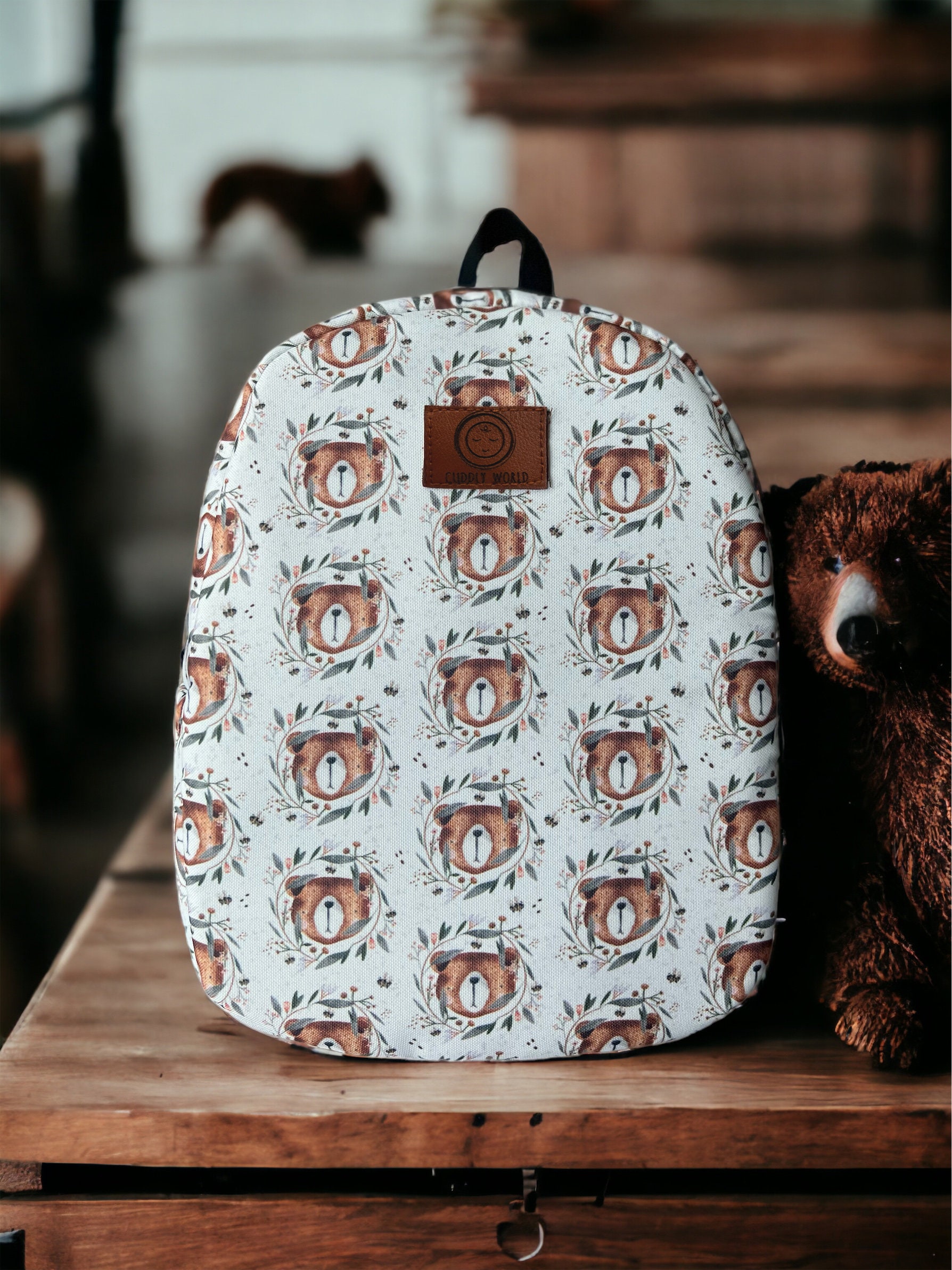 Grizzly Bär Mittelgröße Rucksack, Kleinkinder Vorschul Top Griff Zippy Kindergarten Kinder Geschenk Kuschelwelt von CuddlyWorldAustria