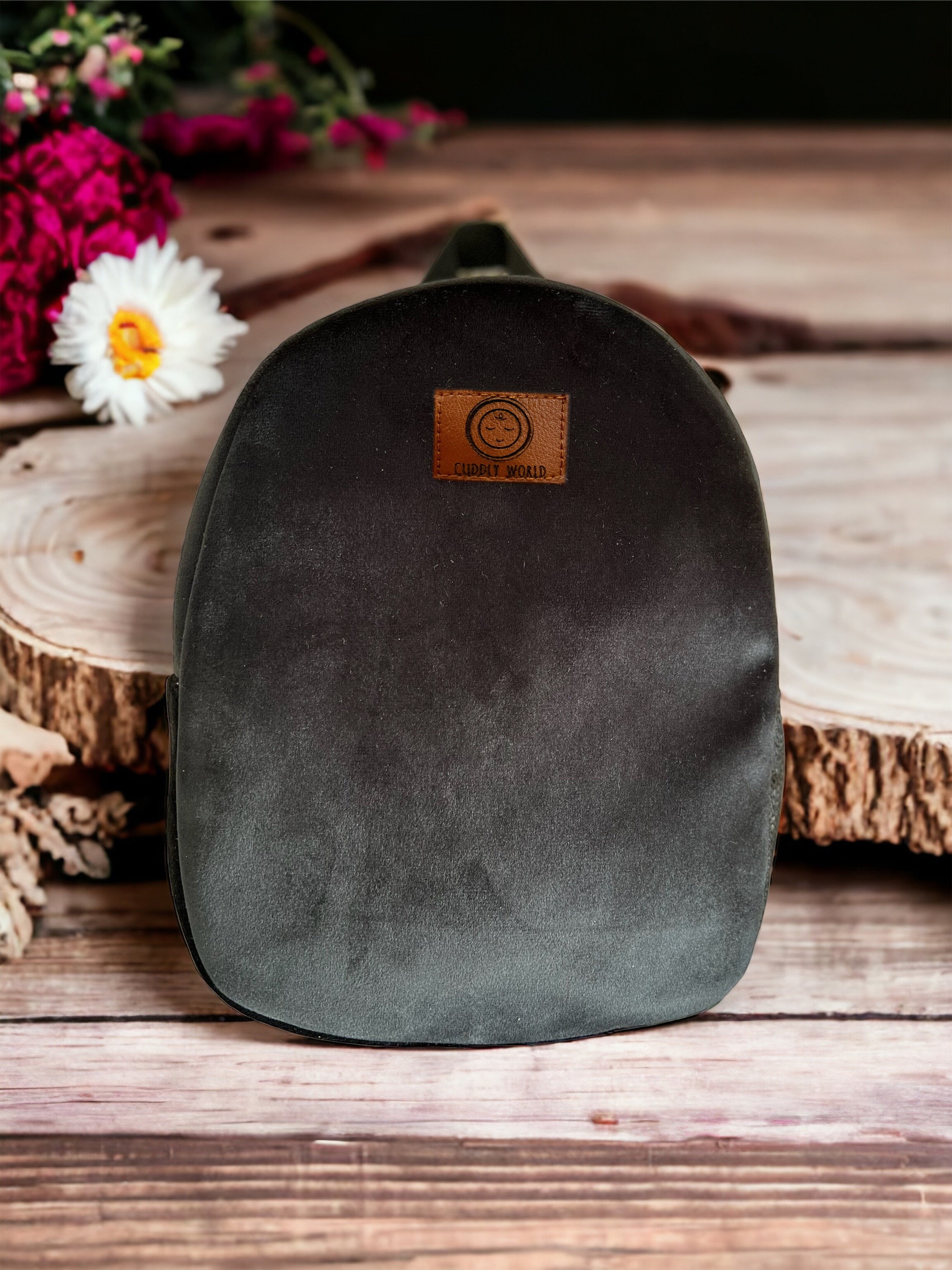 Samt Schwarz Mittelgroß Rucksack, Kleinkinder Vorschul Top Griff Zippy Kindergarten Kinder Geschenk Kuschelwelt von CuddlyWorldAustria