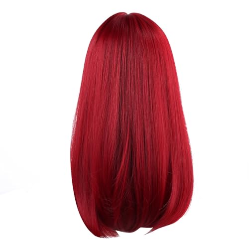 Cufaee 47 cm e gerade Perücke, rote Hochtemperaturfaser gefälschte Haare mit geraftem Knall, Cosplay -Perücke für Frauen Cufaee 47 cm e gerade Perücke, rote Hochtemperaturfaser gefälschte Haare mit geraftem Knall, Cosplay -Perücke für Frauen von Cufaee