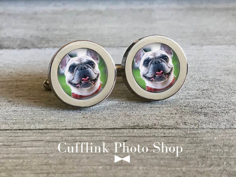 Personalisierte Benutzerdefinierte Foto Manschettenknöpfe, Herren Maßgeschneiderte Manschettenknöpfe Für Hundeliebhaber Geschenk von CufflinkPhotoShop