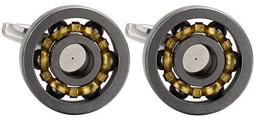 Cufflinks Direct Funktionierende Messing und Wolfram Kugellager Engineering Geschenk Manschettenknöpfe (Manschettenknöpfe mit Geschenkbox) von Cufflinks Direct