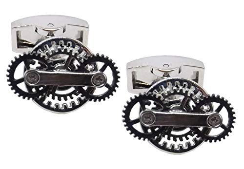 Cufflinks Direct Rad, Zahnrad, Kogge, Mechanischer beweglicher Mann Geschenk Manschettenknöpfe (Manschettenknöpfe mit Geschenkbox) von Cufflinks Direct